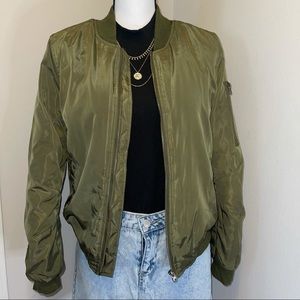 Army Green Bomber Jacket